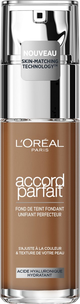 L'Oréal - Accord Parfait Foundation - 6.5N - Natuurlijk Dekkende Foundation met Hyaluronzuur en SPF 16 - 30 ml