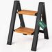 Échelle pliante, 2 marches, aluminium, pliable, charge maximale 150 kg