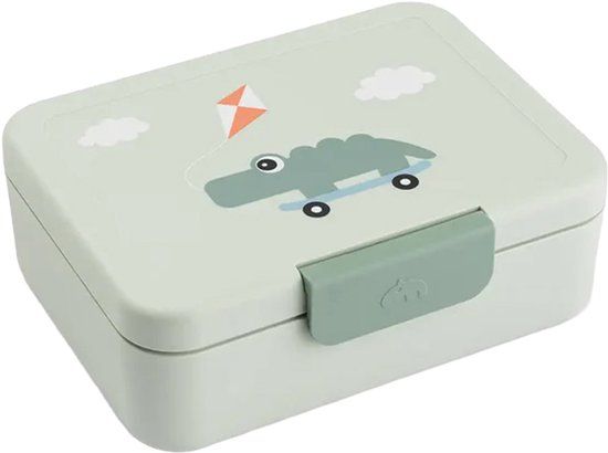 Done By Deer Lunch Box W/Divider Playground Green