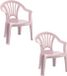 Trendoz Chaise haute - 2x - plastique - rose - 35 x 28 x 50 cm