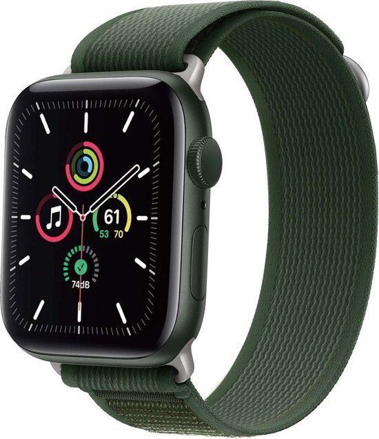 iMoshion Nylon Trail Bandje Apple Watch 38/40/41mm - Legergroen