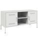 vidaXL Meuble TV & centre de divertissement, 100,5 x 39 x 50,5 cm, acier, blanc