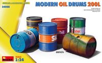 MiniArt Modelbouwpakket Diorama - 24008 Moderne Olievaten 200L voor Diorama Plastic - 1:24 - Modelbouw