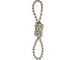 Flamingo Riva - Speelgoed Honden - Katoen Riva Trektouw+twist Groen 41cm