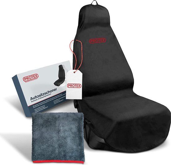 Stoelbeschermer voor autostoelen, werkplaatsbeschermer, antislip, waterbestendig, vuilafstotend Oxford-materiaal, ideale pasvorm, zwart, 1 stuks