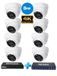 Système de surveillance PoE avec 8 caméras dôme, 8MP, résolution 4K, NVR et commutateur PoE