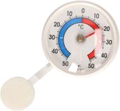 TFA Dostmann TFA Raam Thermometer - analoog - kunststof - wit - 7 x 12 cm - binnen en buiten