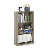 Furinno Basic Boekenkast met 3 niveaus, Sonoma-eiken, eenheidsmaat