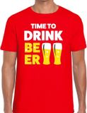 Bellatio Decorations Shoppartners Bv Time to drink Beer T-shirt Rood Heren M