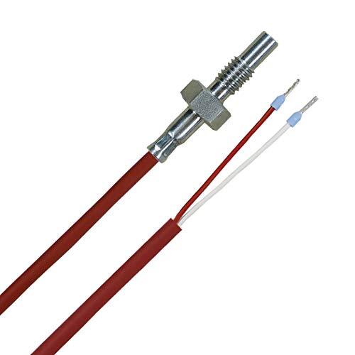 iOVEO 015EF02202 - M6 inschroefsensor/temperatuursensor PT1000, M6 schroefdraad, siliconen kabel