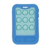 Nuby Giggle Bytes sensorische pop-telefoon, vanaf 3 maanden | Bijtspeelgoed van siliconen met meerdere oppervlakken, stimuleert de mondmotoriek en verlicht klachten van de baby