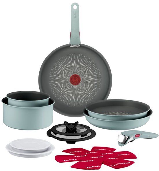 Tefal Ingenio Halo Eucalyptus 15-delige pannenset