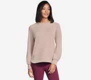 Skechers SKECHLUXE ELEVATE CREWNECK Dames Trui - Beige