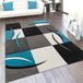 Paco Home Tapis Salon Motif à carreaux Turquoise 160x230 cm