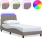 Hanko Cadre de lit sans matelas 80x200 cm tissu taupe