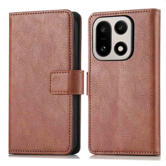 imoshion Hoesje - Geschikt voor OnePlus 15 - Luxe Bookcase - Bruin