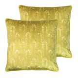 furn. Blauweregen polyester gevulde kussens (Twin Pack), Chartreuse, 50 x 50 cm