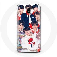 Maniacase Hoesje voor Samsung Galaxy J3 2017 BTS Poster Memebers kerstcadeau 2023