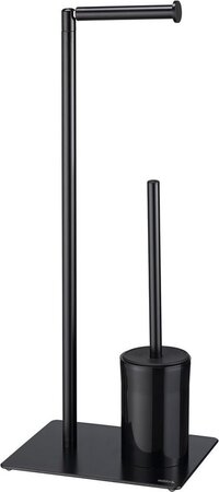 Sealskin Tube Toiletbutler - Zwart - Toiletborstel met houder en reserverolhouder