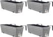 Casaria Polyrattan Balkon Plantenbak - 4 Stuks a 11 Liter – Grijs