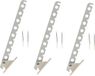 Bellatio Design Patère - 3x - pliable - métal - blanc - 33 cm