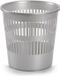 PlasticForte Poubelle - 10 litres - 28 cm - plastique - argenté - poubelle