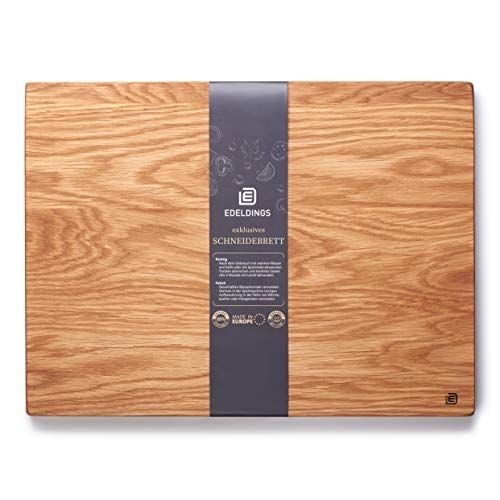 Edeldings XXL massief houten snijplank van eiken, 40 x 30 cm