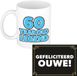 Bellatio Decorations Verjaardagscadeau Koffiemok - 60 Jaar - Man - Legende - Lichtblauw Keramiek - 300ml