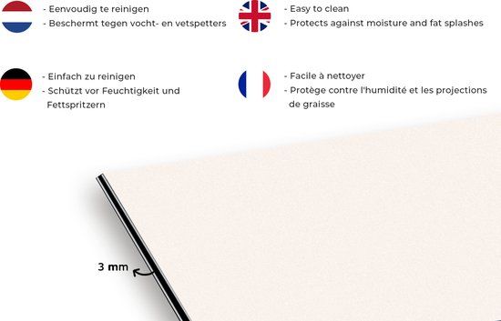 KitchenYeah Spatscherm keuken - Vrouw - Retro - Compliment - Blauw - 120x80 cm - Aluminium