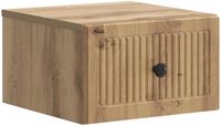 vidaXL Muurbevestigde Nachttafel Artisanaal eiken 33 x 34,5 x 20 cm