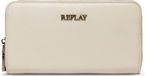 REPLAY Zip Around Wallet Optical White
