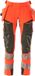 Mascot Accelerate Safe Pantalon avec poches holster 19031-711 - haute visibilité rouge/gris foncé - C56