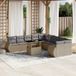 Maison Exclusive - Ensemble de jardin, 11 pièces, avec coussins, beige, en polyrotin