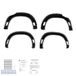 Oneway Set spatbordverbreders (Fender Flares) compatibel met Mercedes X-Klasse W470 2017- - Glanzend zwart