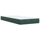 vidaXL Boxspring met matras fluweel donkergroen 120x200 cm
