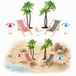 Miniature Beach Decor Set pour Maison de Poupée