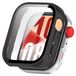 Wigento Huawei Beschermhoes van kunststof voor de Huawei Watch Fit 4 Pro, met gehard 9H-glas, in de kleur zwart