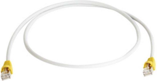 Telegärtner RJ45 (cross) Netwerkkabel Aansluitkabel CAT 6A S/FTP 5.00 m Grijs Vlambestendig, Snagless