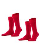 FALKE Happy 2-Pack katoen multipack sokken heren rood - maat 47-50
