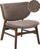 Beliani DAY - Fauteuil - Bruin/Taupe - Bouclé