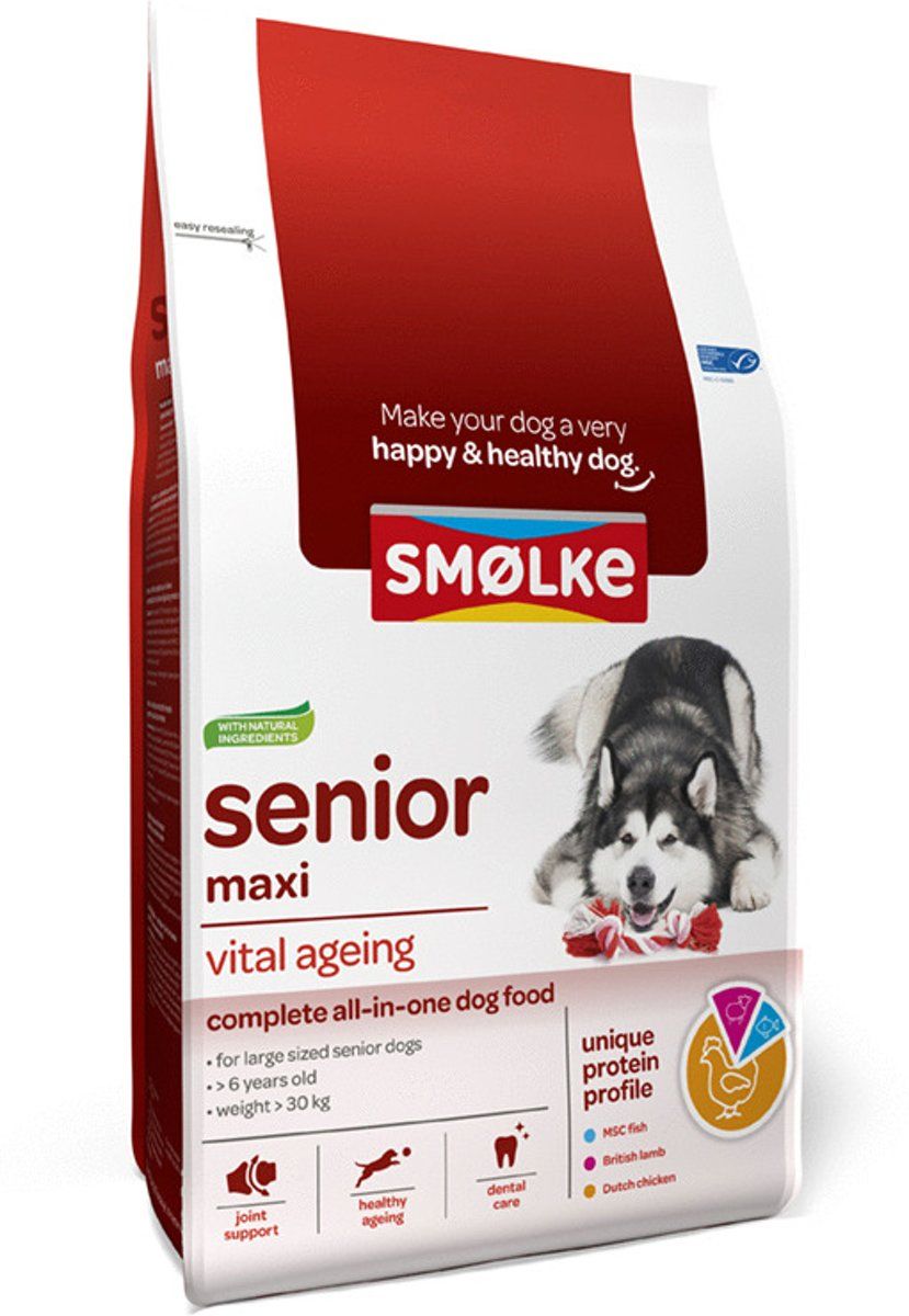 SMOLKE Senior Maxi - Rijst & Lam - Hondenvoer - 3 kg
