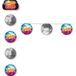Disco eighties thema decoratie slinger set van 2x stuks - discoballen - karton