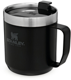 Stanley The Legendary Camp Mug 0.35L - Matt Black - Stainless Steel - Insulated - With Handle - Dishwasher Safe
