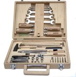 Brüder Mannesmann Eco Gereedschapskoffer van Bamboehout - M29003 - 75-delig