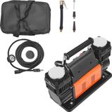 Merkloos / Sans marque 10,6 Cfm Krachtige Luchtcompressor, 30 Seconden Snel Oppompen Draagbare Bandenpomp Met Twee Cilinders, 12 V 150 Psi Off-Road Luchtpomp Met Adapters Voor Vrachtwagens, Auto'S, Suv'S, 4 X 4 Voertuigen