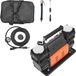 Merkloos / Sans marque 10,6 Cfm Krachtige Luchtcompressor, 30 Seconden Snel Oppompen Draagbare Bandenpomp Met Twee Cilinders, 12 V 150 Psi Off-Road Luchtpomp Met Adapters Voor Vrachtwagens, Auto'S, Suv'S, 4 X 4 Voertuigen