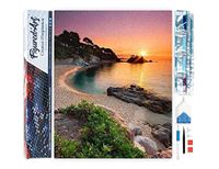 Figured'Art Diamond Painting set Volwassenen 40x50 cm Strand en zonsondergang