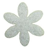 Petra's Knutsel-News 100 x bloem 35 mm, glittervilt, eenzijdig glitter, fliz, wit, 18 x 12 x 5 cm