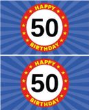 Merkloos / Sans marque Promex Gmbh 2x stuks happy Birthday 50 jaar vlag 150 x 90 cm
