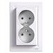 Schneider Electric Asfora Prise double blanche avec terre